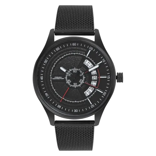 Image of French Connection Stainless Steel Analog Black Dial Men's Watch-Fcn00026A