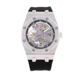 French Connection Stellar Silver Mens Skeleton Automatic Watch