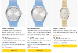 French Connection Textured Grey Round Dial at minimum 50% Discount