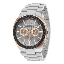 French Connection Textured Stainless Steel Multifunction Watch for Mens 