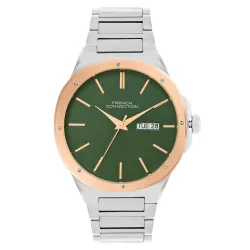 French Connection Uno Green Round Dial Mens Analogue Watch FCH04SM-G