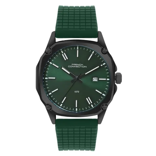 Image of French Connection Vangaurd Green Round Dial Mens Analogue Watch FCH01GR