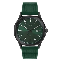 French Connection Vangaurd Green Round Dial Mens Analogue Watch FCH01GR