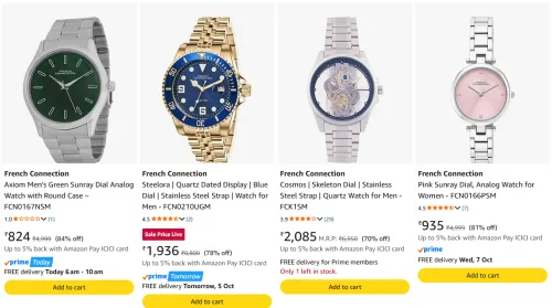 Image of French Connection Watch at minimum 70% Discount