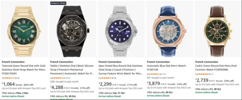 Image of French Connection Watch at minimum 75% Discount