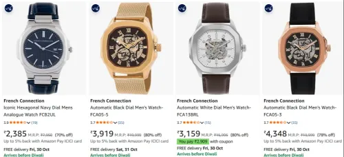 Image of French Connection Watch at minimum 80% Discount