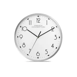 French Connection White Analog Wall Clock 12inches