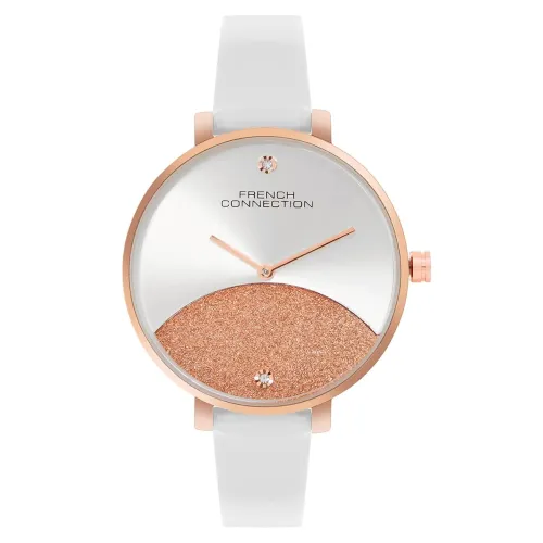 Image of French Connection White Sunray Dial Analog Watch for Women's - FCN089WL