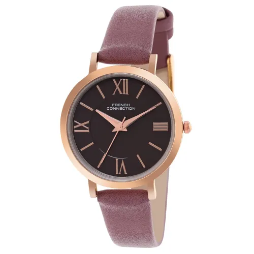 Image of French Connection Women's Analog Watch Brown Strap-FCN00037C