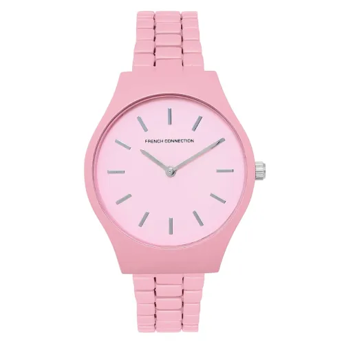 Image of French Connection Zest Pink Round Dial Womens Analogue Watch FCS05P