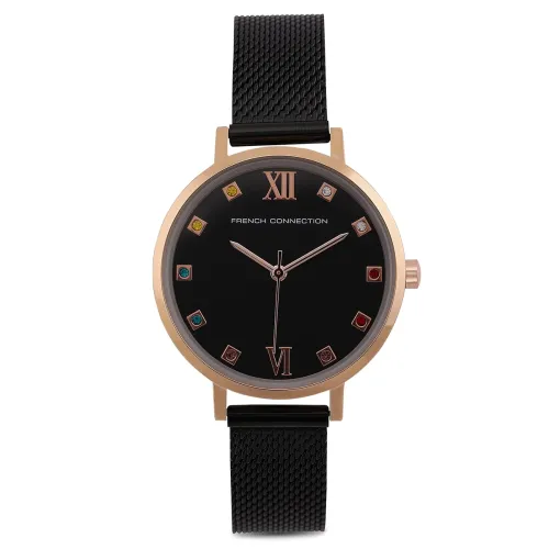 Image of French Connection Women’s Black Analog Watch