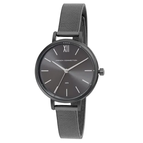 Image of French Connection Women's Facile Analog Watch Black Strap-FCE22GN