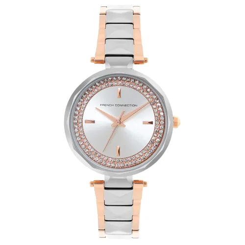 Image of French Connection Women's Diva Analog Watch Silver Strap-FCP36RTM