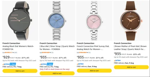 Image of French Connection Women's Watch at minimum 80% Discount