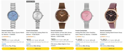 Image of French Connection Women's Watch at minimum 80% Discount