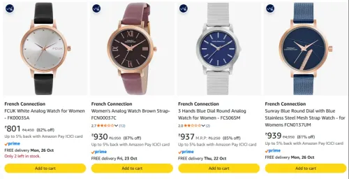 Image of French Connection Women's Watch at minimum 80% Discount