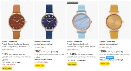 Image of French Connection Women's Watch starting at ₹919