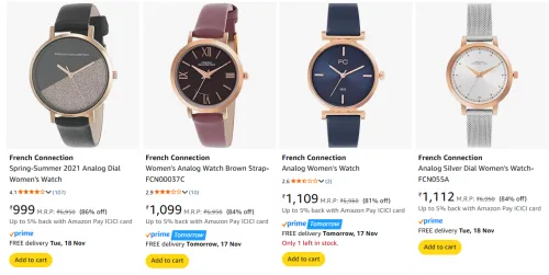 Image of French Connection Women's Watch upto 86% Discount