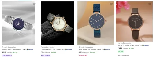Image of French Connection Women's Wrist Watches at minimum 80% Discount 