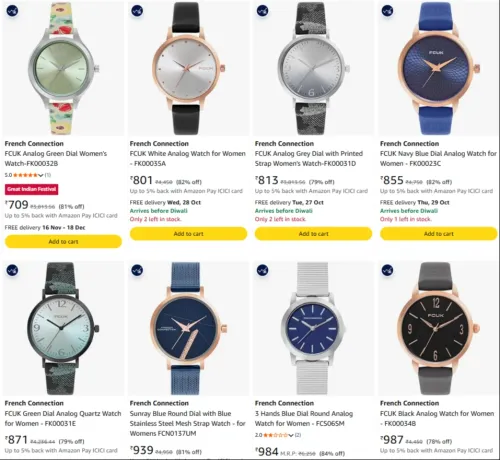 Image of French Connection Women's Wrist Watches up to 85% Discount