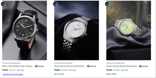 Image of French Connection Wrist Watches at minimum 67% Discount