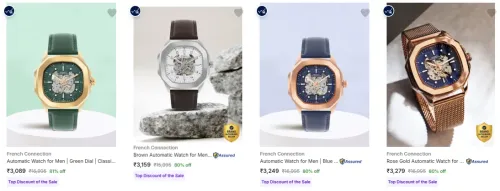 Image of French Connection Wrist Watches at minimum 80% Discount