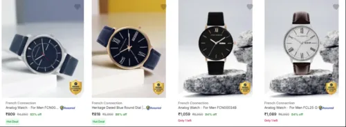 Image of French Connection Wrist Watches For Men Starting @ ₹809