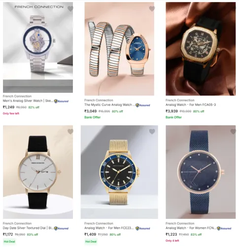 Image of French Connection Wrist Watches @ Minimum 80% OFF