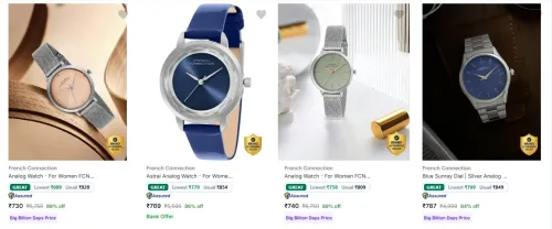 Image of French Connection Wrist Watches upto 89% Discount