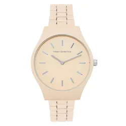 French Connection Zest Apricot Color Round Dial Womens Analogue Watch