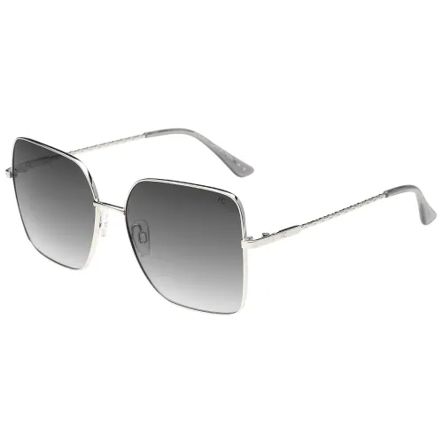 Image of French Connection|Silver Full Frame Square Sunglasses|100% UV Protected
