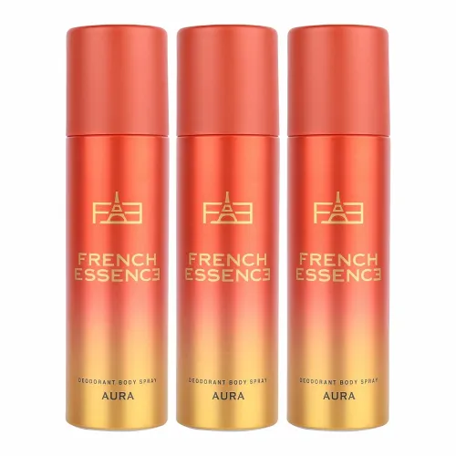 Image of French Essence Aura | Deodorant For Women | Body Spray | Fresh Fragrance | Long Lasting Scent 150ml Each - Pack of 3