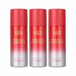 French Essence Intense Deodorant for Men pack of 3