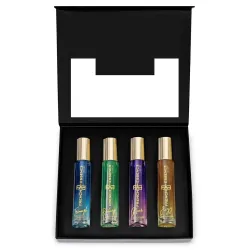French Essence Luxury Eau De Parfum Gift Set for Men with Triumph, Recharge, Noir & Jazz | Long Lasting 15ml X 4 Fragran
