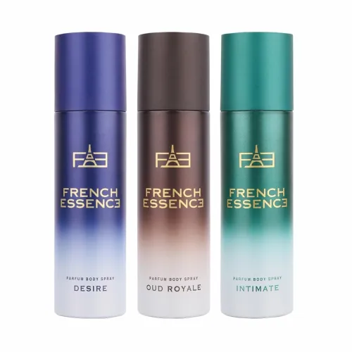 Image of French Essence No Gas Deodorants Combo Pack for Men (Intimate, Desire & Oud Royal) 