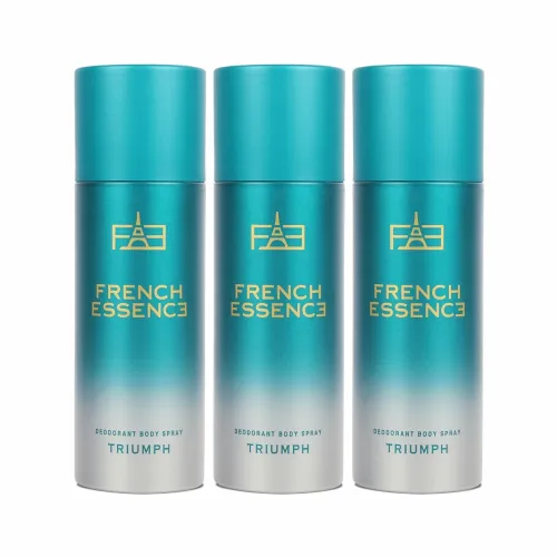Image of French Essence Triumph Body Spray for Men 150ml Each - Pack of 3