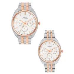French Connection Analog Silver Dial Couple Watch