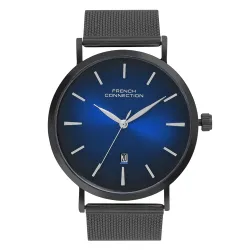 French Connection Epix Blue Round Dial Mens Analogue Watch FCN086UBM