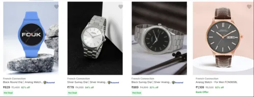 Image of French Connection Men's Wrist Watches at minimum 80% Discount