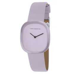 French Connection Silicone Analog Purple Dial Womens Watch