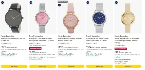 Image of French Connection Women's watch at minimum 75% Discount