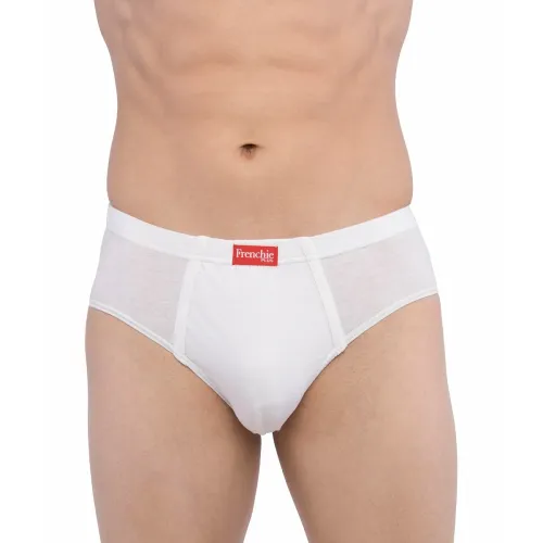 Image of Frenchie VIP Plus White 100% Combed Cotton Brief Combo Set for Mens with Soft
