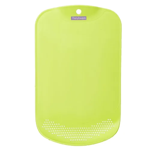 Image of Frenchware Plastic Cutting Board with Drainer Green