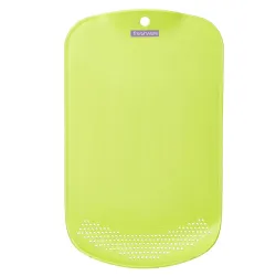 Frenchware Plastic Cutting Board with Drainer Green