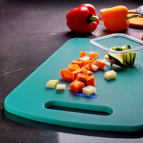 Image of Frenchware Plastic Cutting-Chopping Board with Handle (Blue, Large) for Vegetable, Fruits, Cheese, Premium-Grade Plastic
