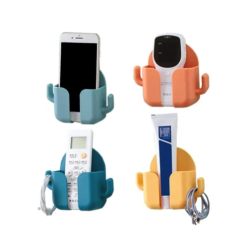 Image of FreshDcart Mobile Holder for Home – Self-Adhesive Phone Charging Holder with Dual Hooks, Ideal for Bathroom, Kitchen, Be