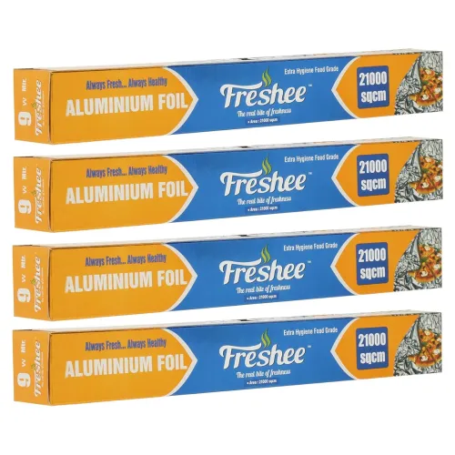 Image of Freshee Aluminium Foil for Food Packing Silver Foil, 21000 sqcm- Pack of 4
