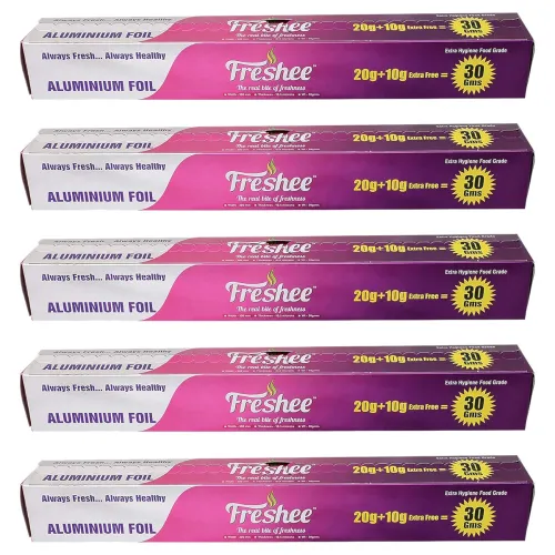 Image of Freshee Disposable Silver Foil Roll 30gms * Pack of 5