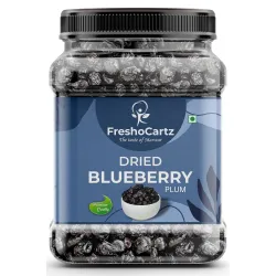 FreshoCartz Dried Blueberry Plum 500gm | Whole & Plump | Perfect Ingredient for Baking, Granola & Desserts