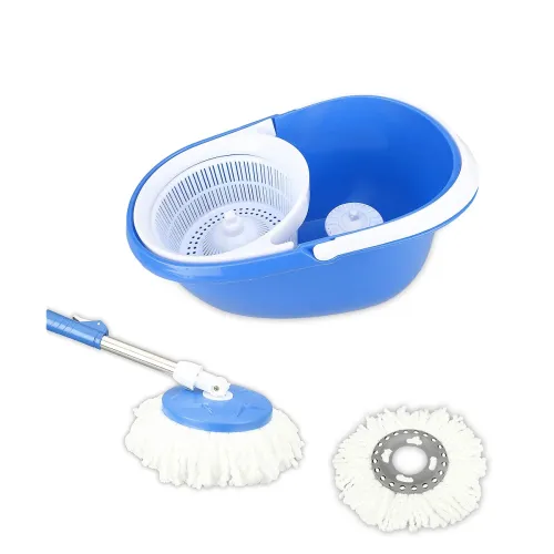 Image of Frestol Happy Home Plastic Mop with 2 Refills - Blue